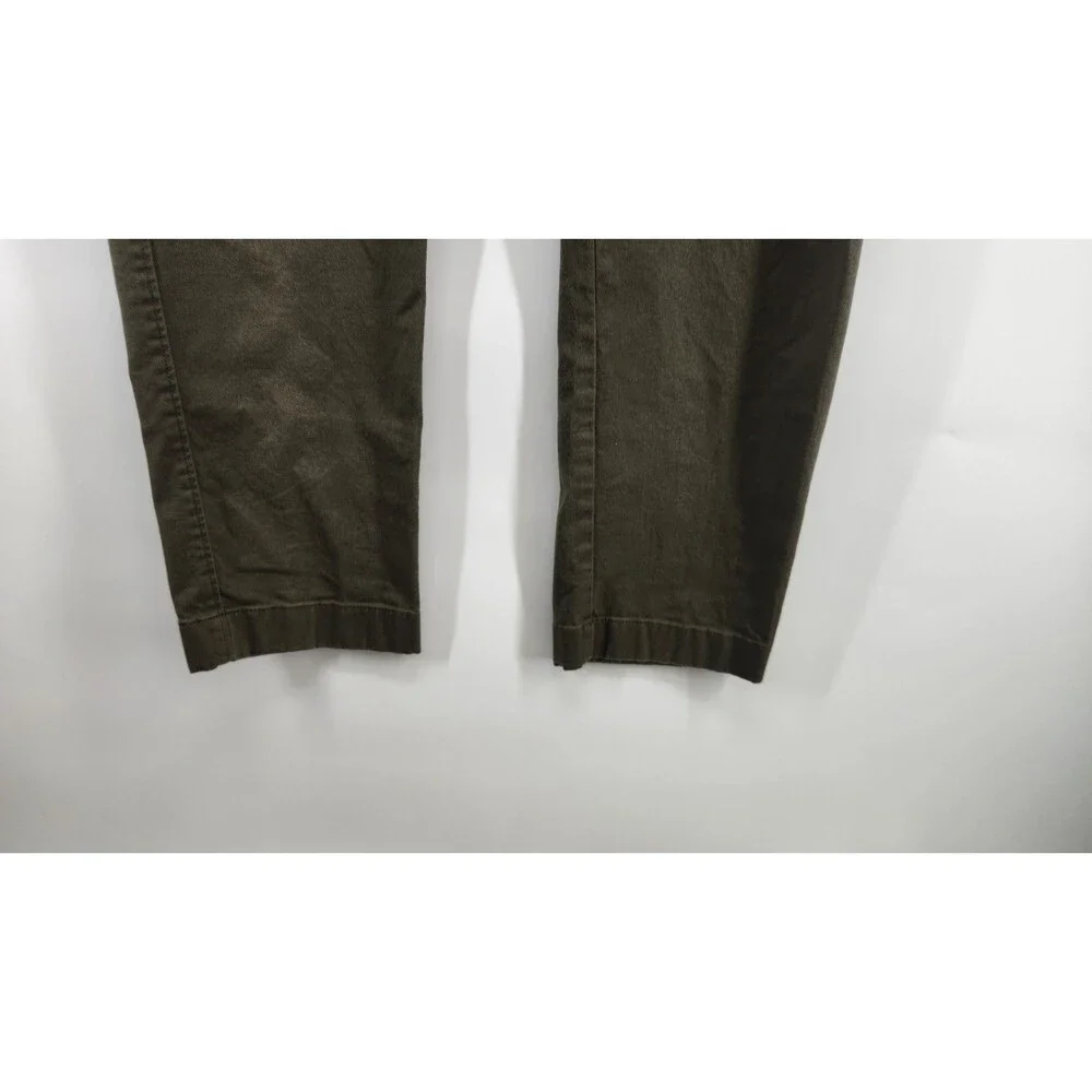 J.Crew Mens Size 34X30 Slim Fit Flex Olive Green Chino Pants‎ Cotton